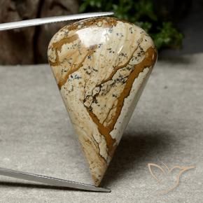 Jaspe Multicolorido Natural 74.08ct, Formato de pêra, Opaco
