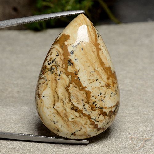 53.23ct Natural Multicolorido Jaspe, Formato de pêra, Opaco