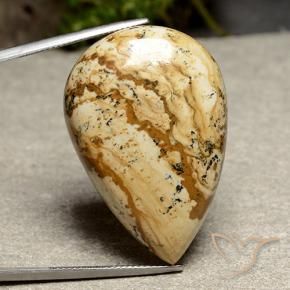 Jaspe Multicolorido Natural 53.23ct, Formato de pêra, Opaco