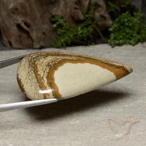 Jaspe Multicolorido Natural 92.51ct, Formato de pêra, Opaco