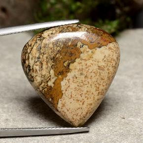 Jaspe multicolorido natural 18,96ct, formato de pêra, opaco