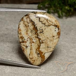 Jaspe Multicolorido Natural 20.08ct, Formato de pêra, Opaco