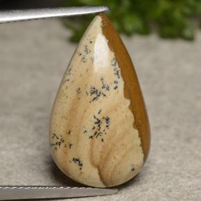 Jaspe multicolorido natural 7,70ct, formato de pêra, opaco
