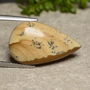 Jaspe multicolorido natural 7,70ct, formato de pêra, opaco