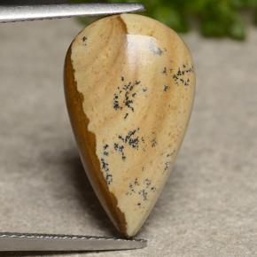 Jaspe multicolorido natural 7,70ct, formato de pêra, opaco
