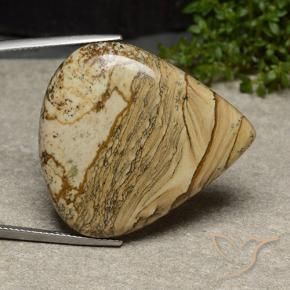 Jaspe Multicolorido Natural 43.31ct, Formato de pêra, Opaco