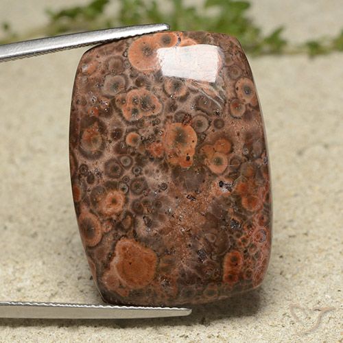 30.35ct Natural Multicolorido Jaspe, Almofada, Opaco