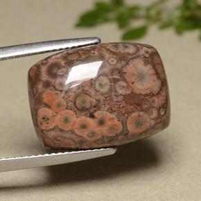 Jaspe multicolorido natural 11,81ct, almofada cortada, opaco