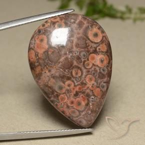 Jaspe Multicolorido Natural 27.32ct, Formato de pêra, Opaco
