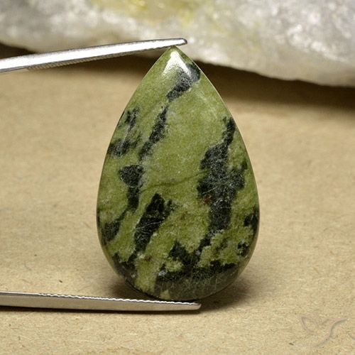 22.20ct Natural Multicolorido Jaspe, Formato de pêra, Opaco