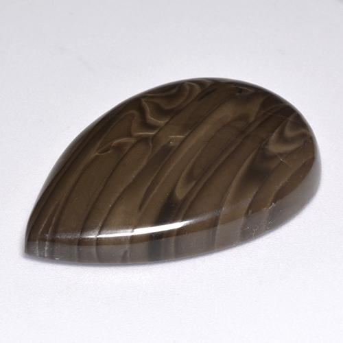 Jaspe Chocolate marrom Natural 23.63ct, Formato de pêra, Opaco