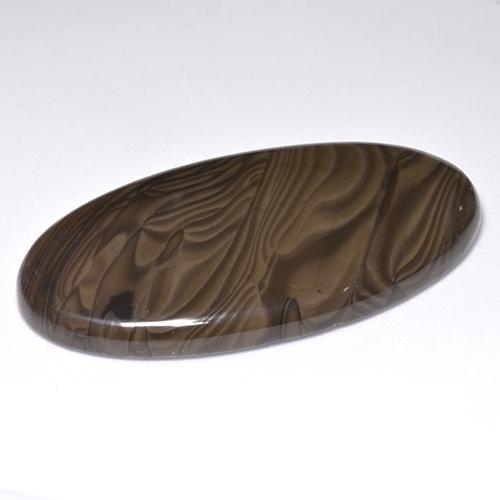 Jaspe Marrom Natural 51.37ct, Corte Oval, Opaco