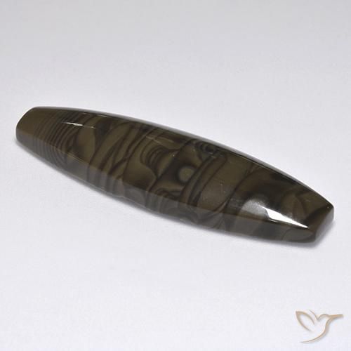 Jaspe marrom escuro Natural 21.93ct, Chique, Opaco
