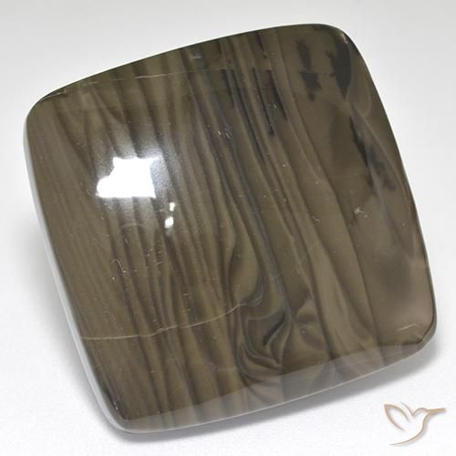 37.55ct Natural Marrom escuro Jaspe, Almofada, Opaco