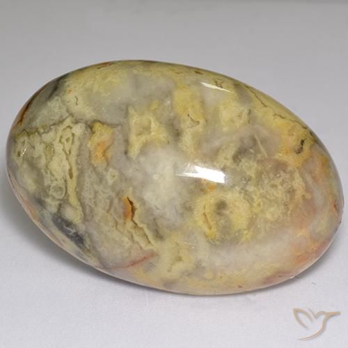 59.96ct Natural Multicolorido Jaspe, oval, Opaco