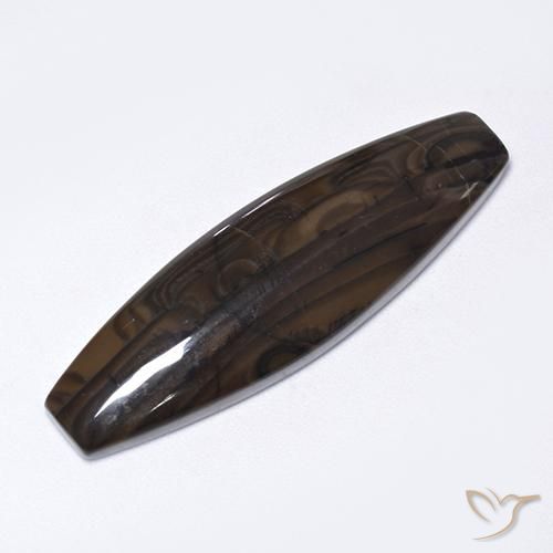Pedra preciosa de jaspe marrom de 21,33 quilates para venda, Barril Jaspe solto da India, Gema natural não tratada, 40,3 x 12,4 mm, Photo A