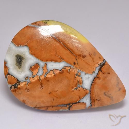 Jaspe Multicolorido Natural 38.11ct, Formato de pêra, Opaco