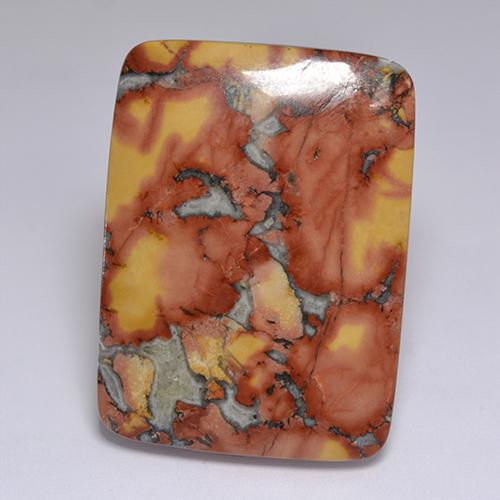 Jaspe multicolorido natural 67,84ct, almofada cortada, opaco