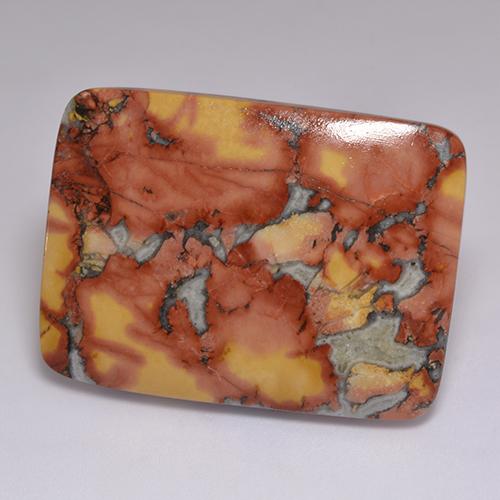 Jaspe multicolorido natural 67,84ct, almofada cortada, opaco