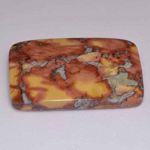 Jaspe multicolorido natural 67,84ct, almofada cortada, opaco