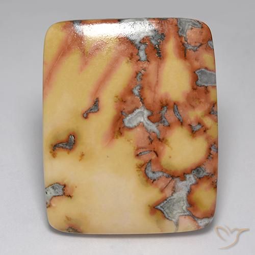 65.37ct Natural Multicolorido Jaspe, Almofada, Opaco
