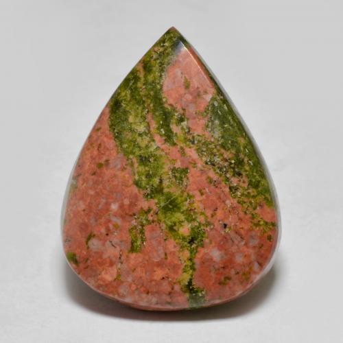 Jaspe multicolorido natural 13,09ct, formato de pêra, opaco