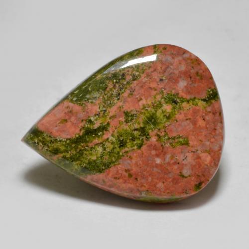 Jaspe multicolorido natural 13,09ct, formato de pêra, opaco