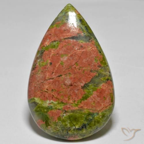 41.42ct Natural Multicolorido Jaspe, Formato de pêra, Opaco, Photo A