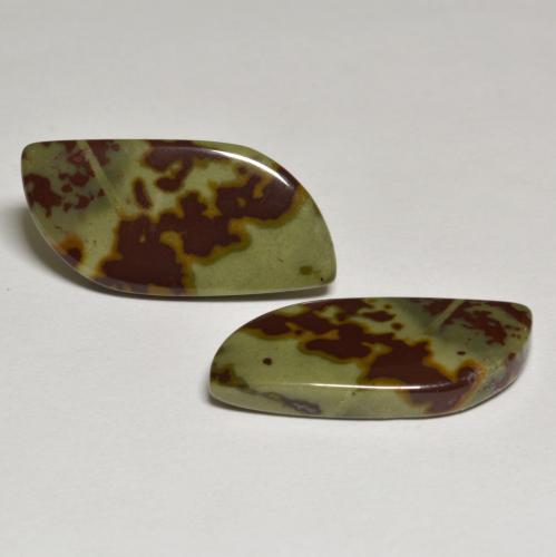 Pedras preciosas de jaspe multicolorido natural de 16,50 ct, forma extravagante, opaco