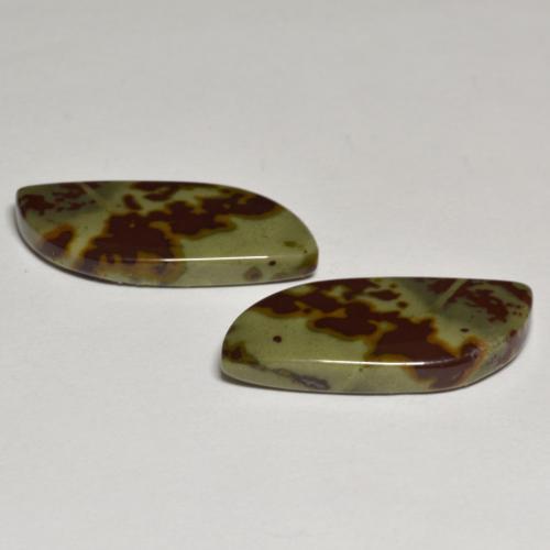 Pedras preciosas de jaspe multicolorido natural de 16,50 ct, forma extravagante, opaco