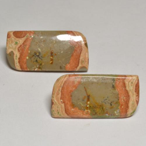 Pedras preciosas de jaspe multicolorido natural de 19,13 ct, forma extravagante, opaco
