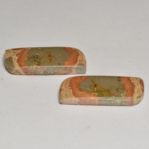 Pedras preciosas de jaspe multicolorido natural de 19,13 ct, forma extravagante, opaco