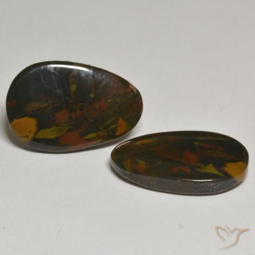 Pedras preciosas de Jaspe Multicolorido natural de 18.01 ct, Formato de pêra, Opaco