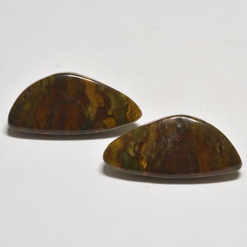 Pedras preciosas de jaspe multicolorido natural de 11,33 ct, forma extravagante, opaco