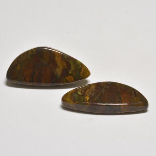 Pedras preciosas de jaspe multicolorido natural de 11,33 ct, forma extravagante, opaco