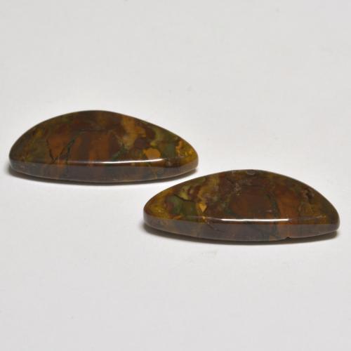 Pedras preciosas de jaspe multicolorido natural de 11,33 ct, forma extravagante, opaco