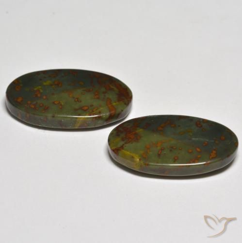 Pedras preciosas de Jaspe Multicolorido natural de 18.15 ct, oval, Opaco