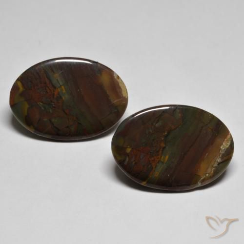 Pedras preciosas de Jaspe Multicolorido natural de 19.29 ct, oval, Opaco