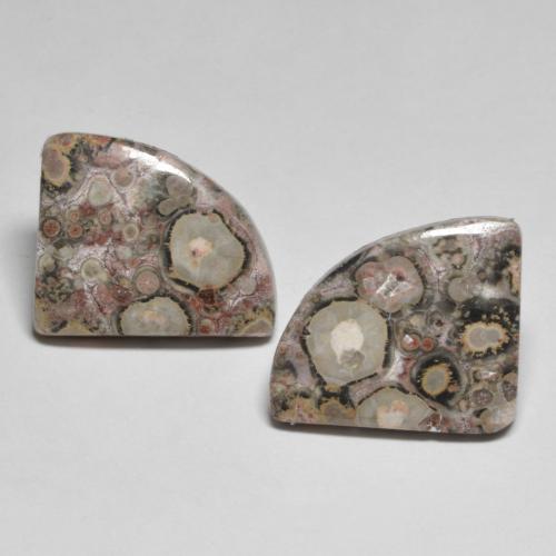Pedras preciosas de jaspe multicolorido natural de 8,02 ct, forma extravagante, opaco