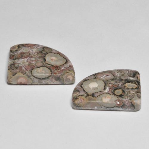 Pedras preciosas de jaspe multicolorido natural de 8,02 ct, forma extravagante, opaco