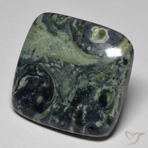 34.50ct Natural Multicolorido Jaspe, Almofada, Opaco, Photo A