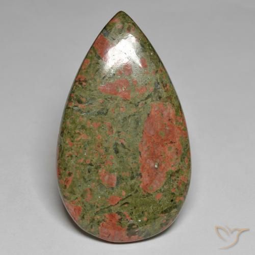 40.05ct Natural Multicolorido Jaspe, Formato de pêra, Opaco