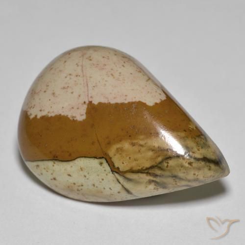 25.66ct Natural Multicolorido Jaspe, Formato de pêra, Opaco