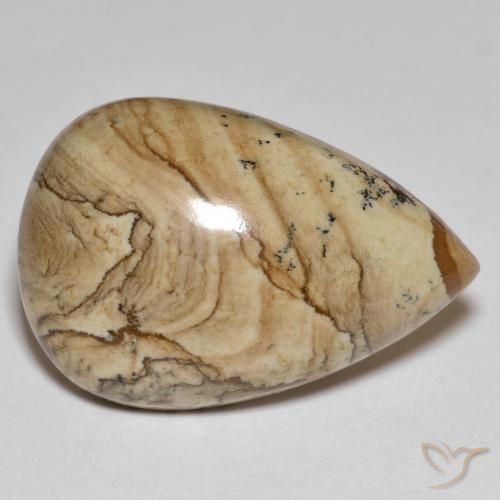 23.12ct Natural Multicolorido Jaspe, Formato de pêra, Opaco