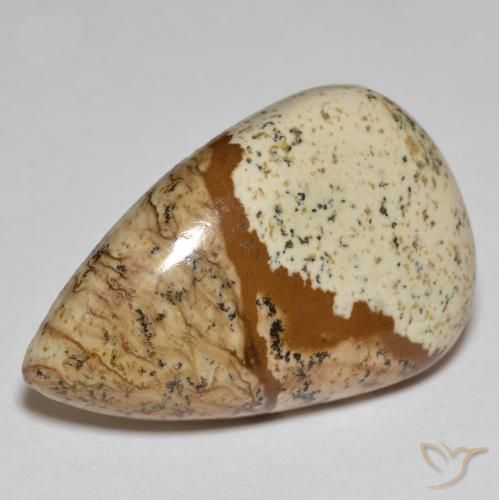 Jaspe Multicolorido Natural 24.18ct, Formato de pêra, Opaco