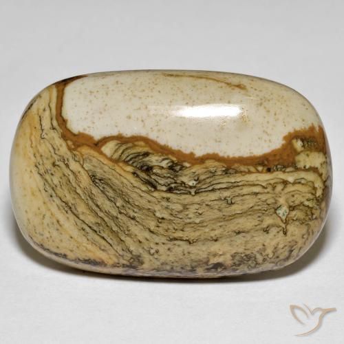 34.74ct Natural Multicolorido Jaspe, Almofada, Opaco