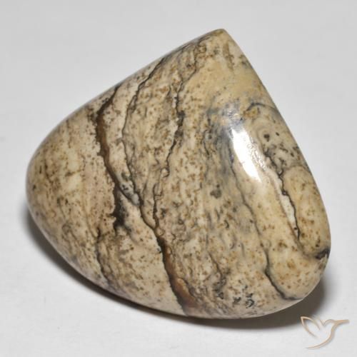 Jaspe Multicolorido Natural 32.69ct, Formato de pêra, Opaco