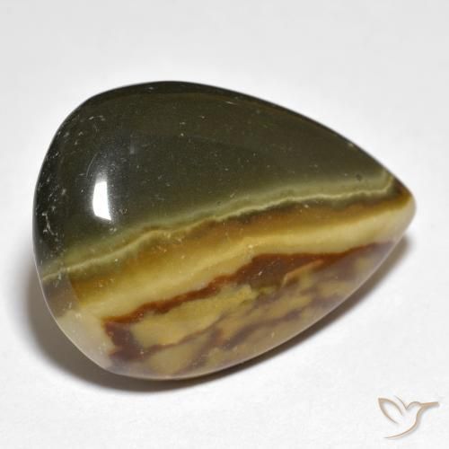 Jaspe Multicolorido Natural 20.58ct, Formato de pêra, Opaco