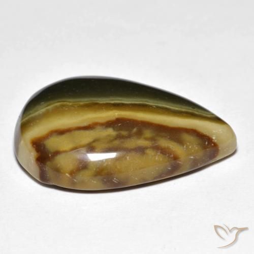 Jaspe Multicolorido Natural 20.58ct, Formato de pêra, Opaco