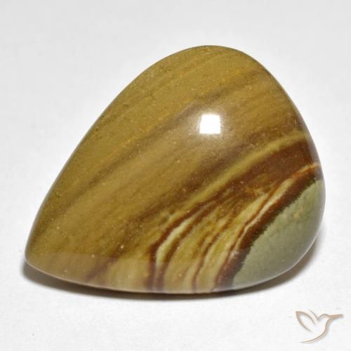 16.74ct Natural Multicolorido Jaspe, Formato de pêra, Opaco